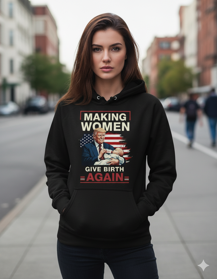 Making Women Give Birth Again" Hoodie