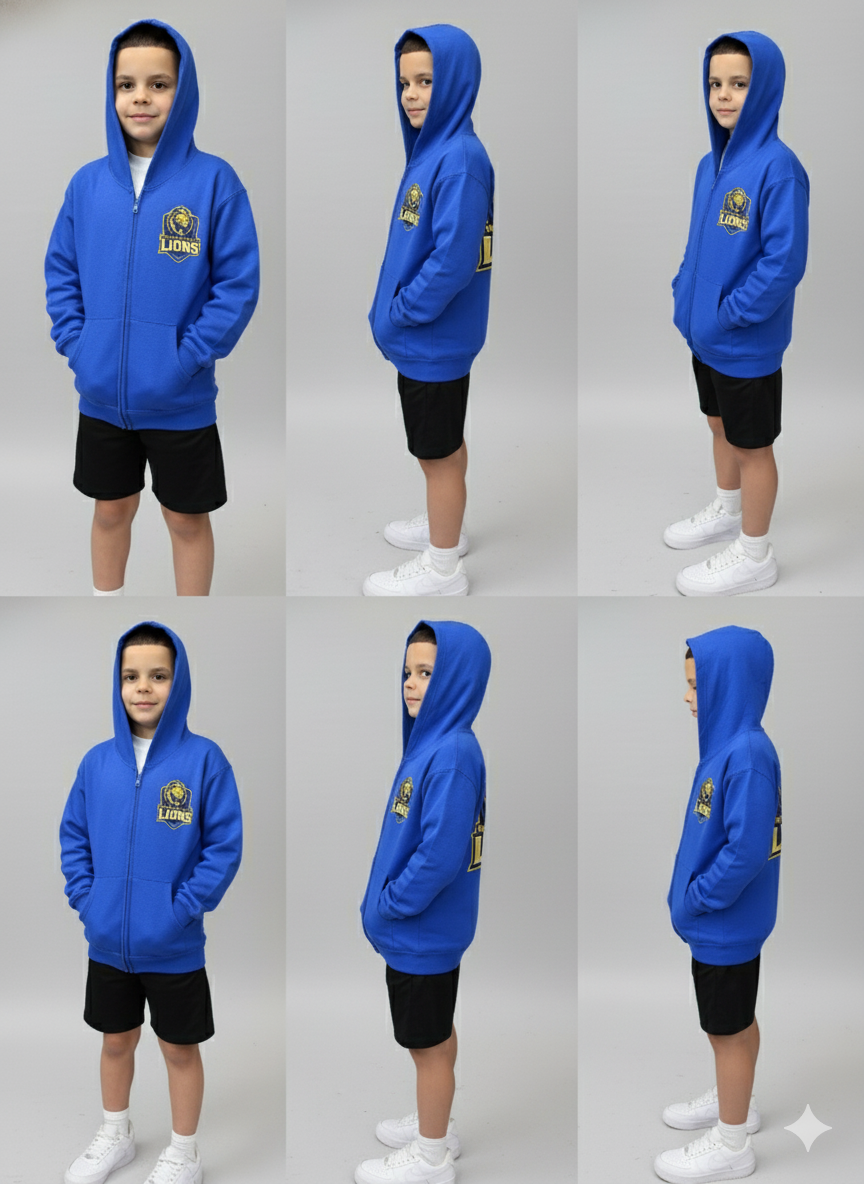 West Islip Lions  Zip-Up Hoodie Customized name