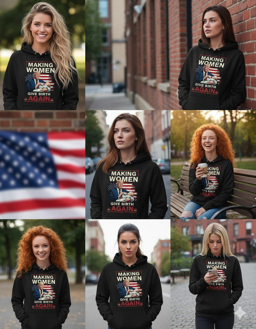 Making Women Give Birth Again" Hoodie