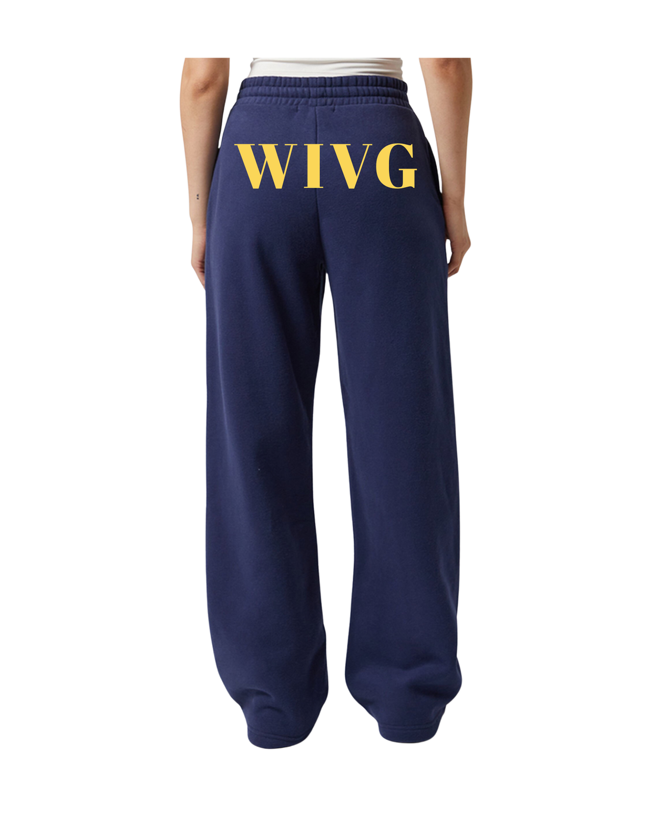 WI Gymnastics Sweatpants Open Bottom Navy