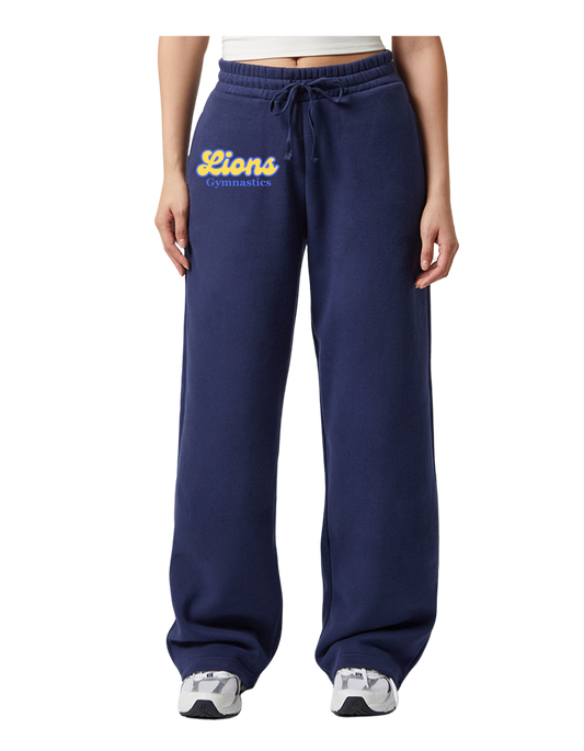 WI Gymnastics Sweatpants Open Bottom Navy