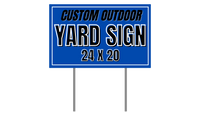 Thumbnail for 24x20 Large Custom Yard Sign with Metal H-Frame