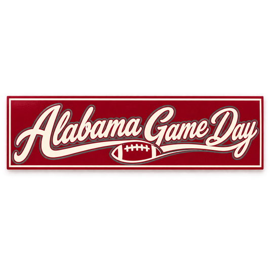 Alabama Game Day Script Bumper Sticker — product thumbnail