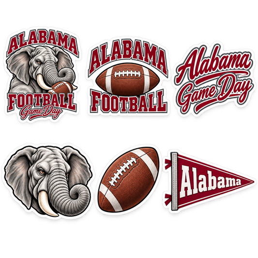 Alabama Game Day Spirit 6-Piece Sticker Pack — product thumbnail
