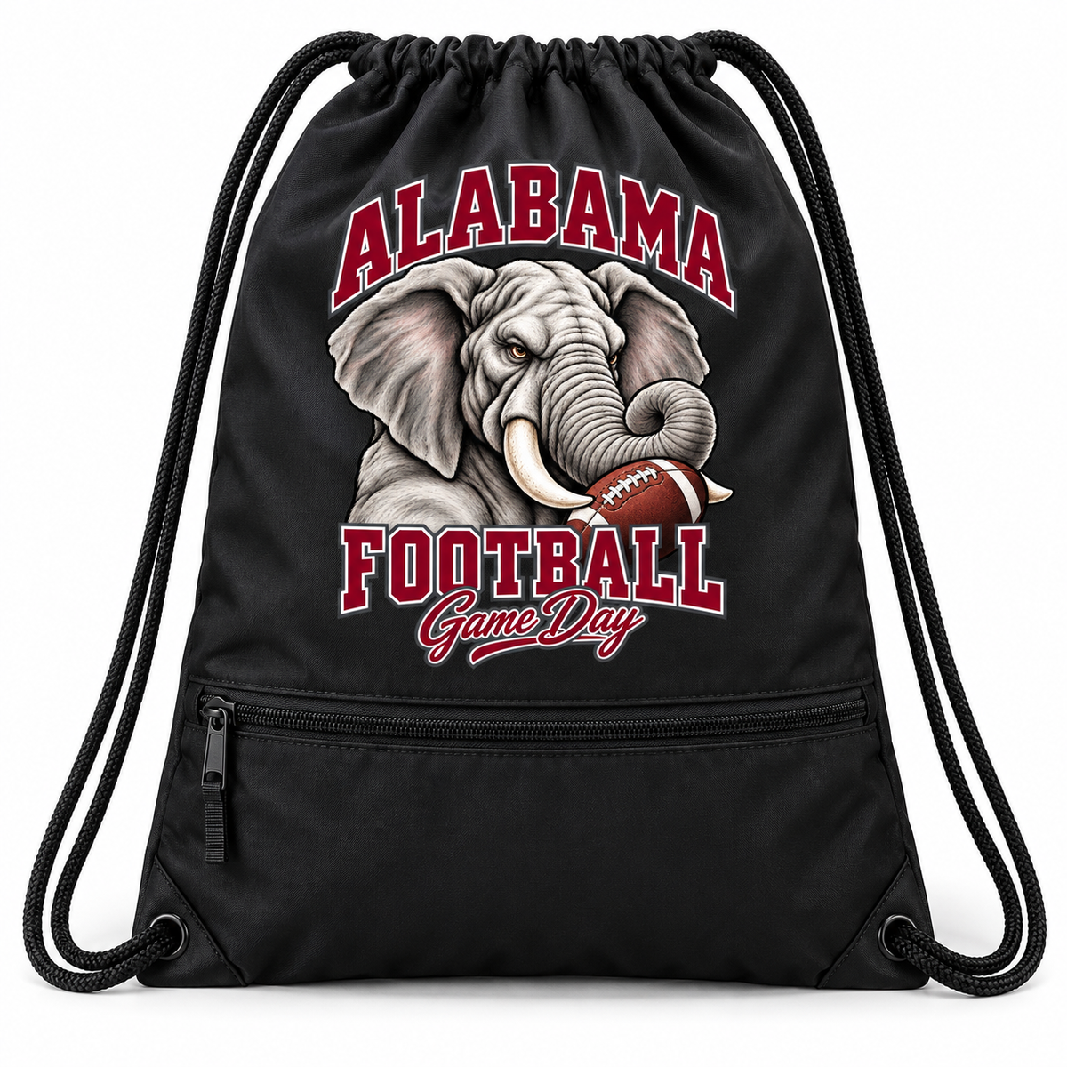 Alabama Mascot Zip-Pocket Drawstring Bag — product thumbnail