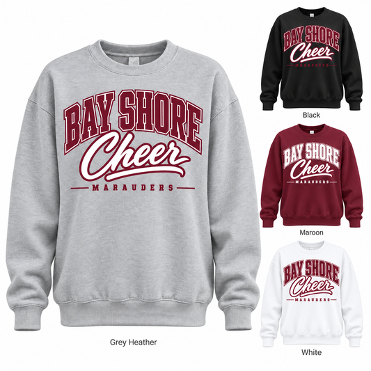 Bay Shore Cheer crew in available core colors