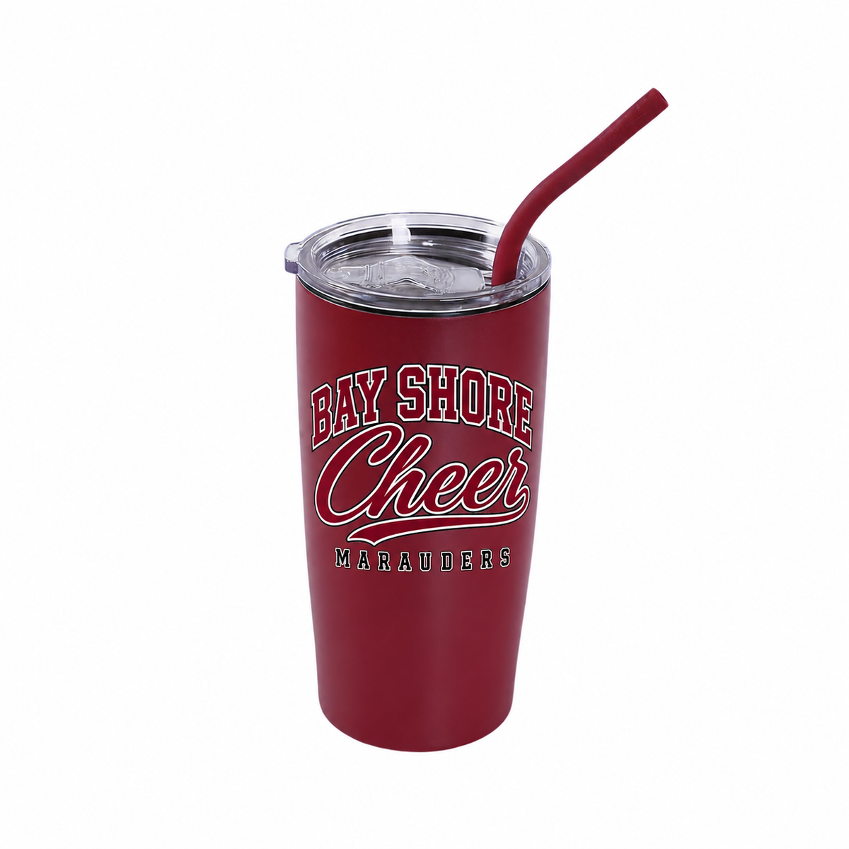 Bay Shore Cheer varsity script 20 oz classic tumbler in Maroon