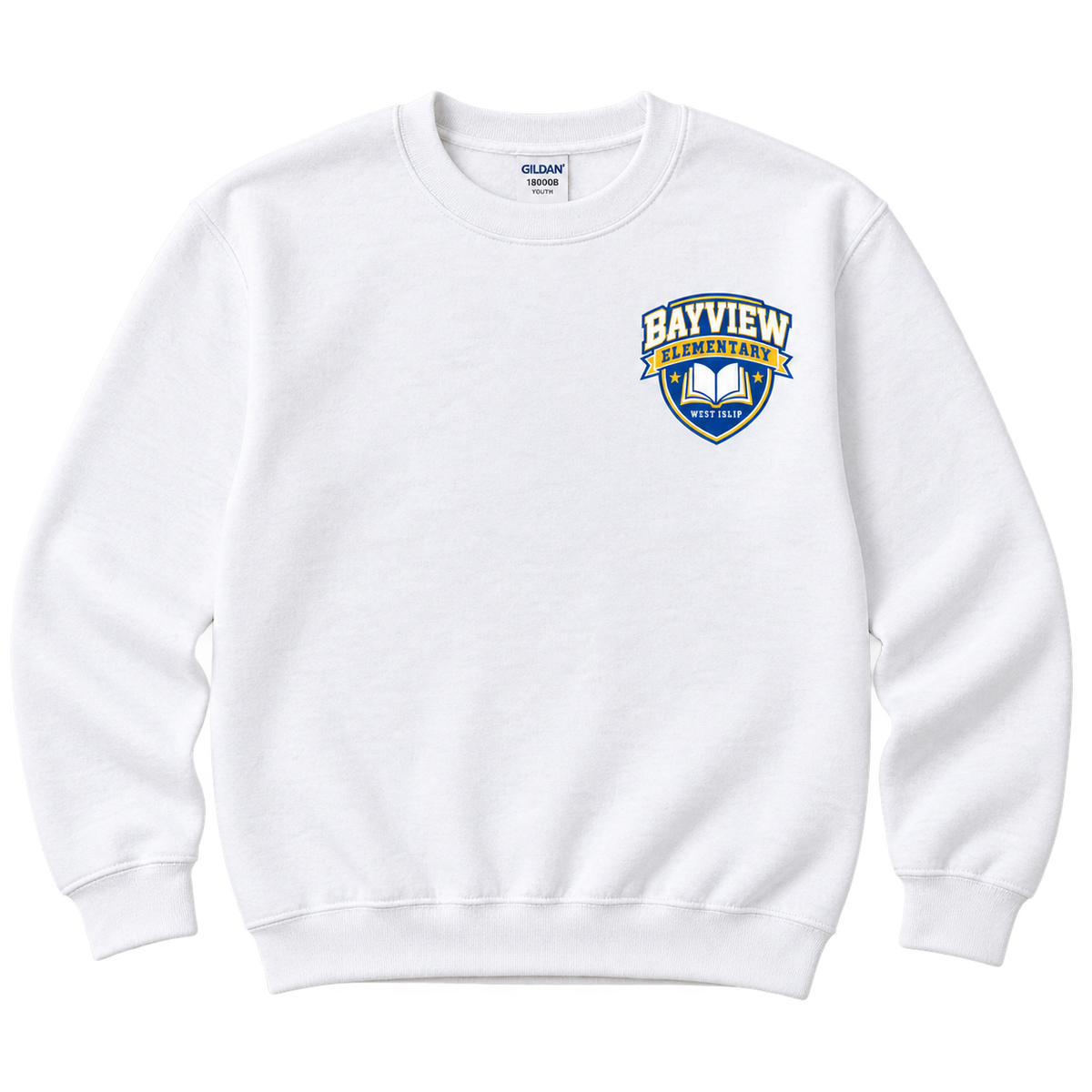 Bayview Girls Cheer Bow Crewneck