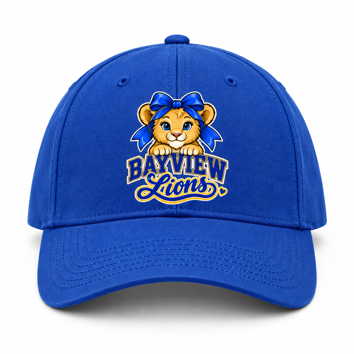Bayview Bow Lion Adjustable Cap in Royal Blue, Bayview Elementary West Islip