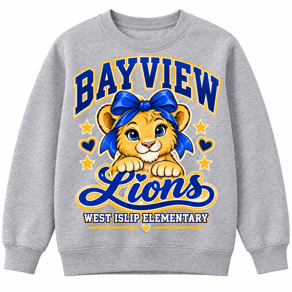 Bayview Elementary West Islip bow lion crew, Heather Gray, front view