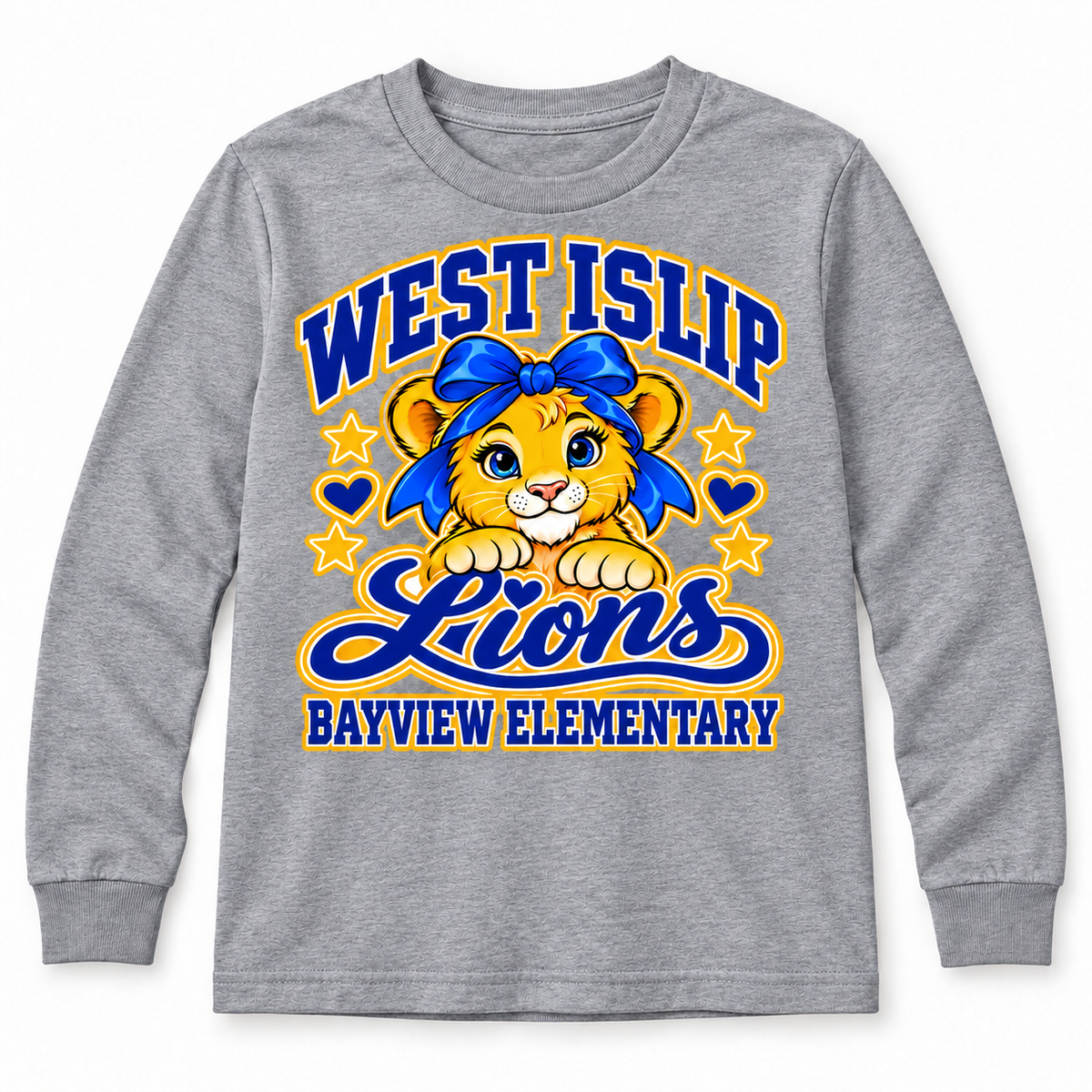 Heather Gray - Bayview Elementary Bow Lion Youth Long Sleeve