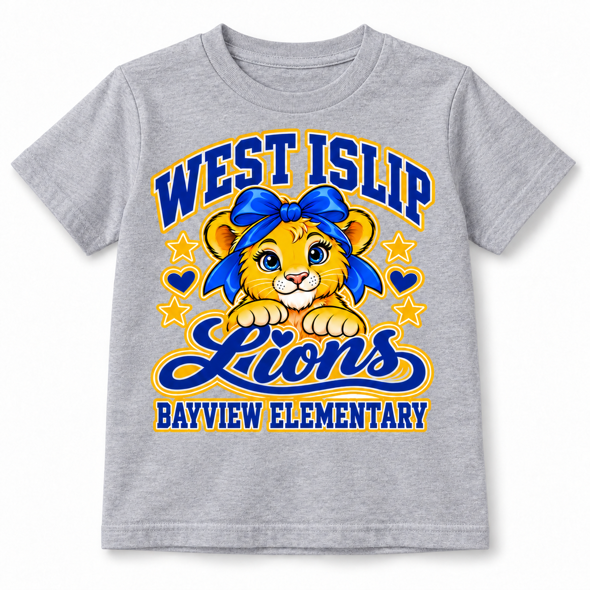Heather Gray - Bayview Elementary Bow Lion Youth T-Shirt