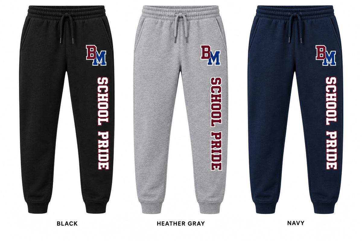bellmore merrick varsity joggers in Black, Heather Gray and Navy