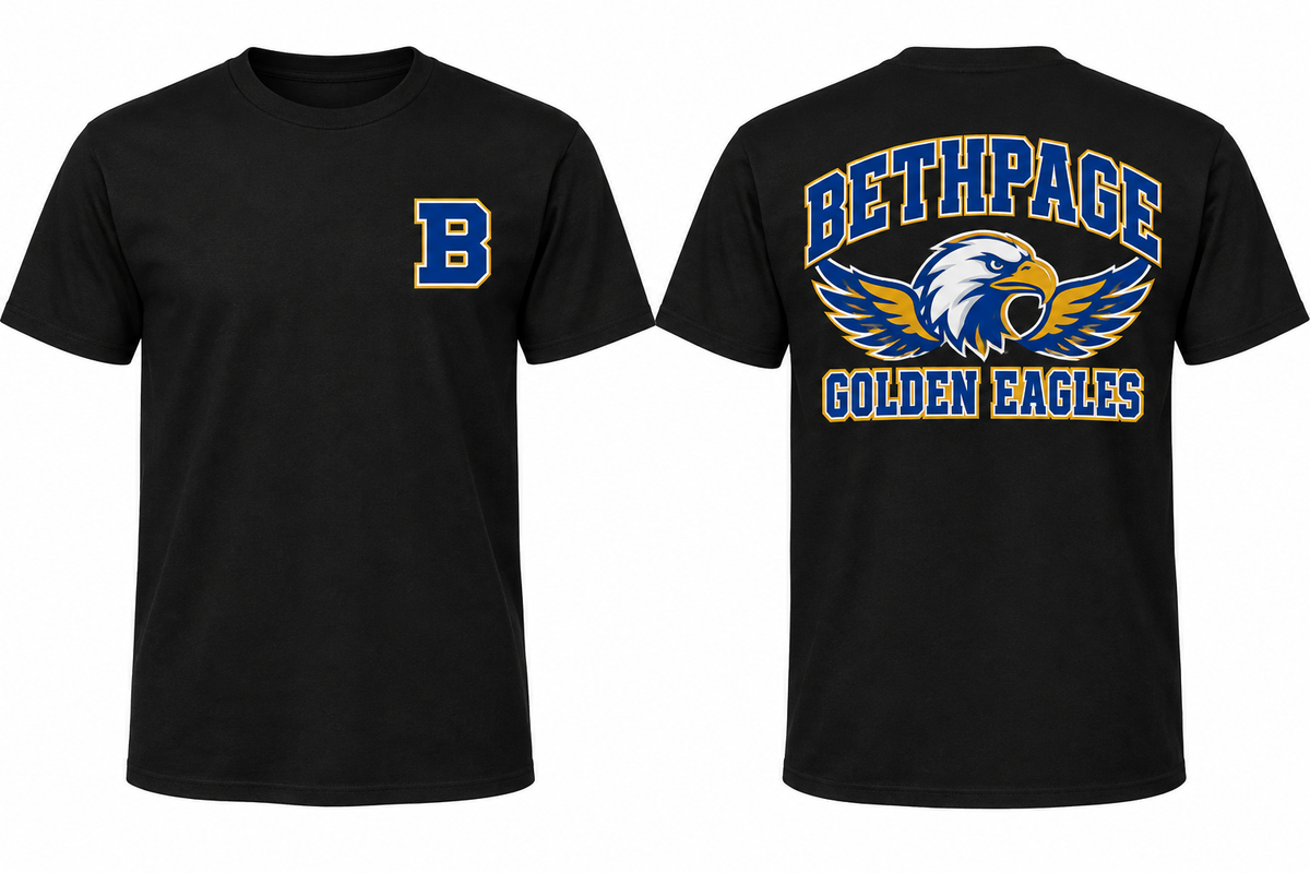 BETHPAGE GOLDEN EAGLES black tee front and back