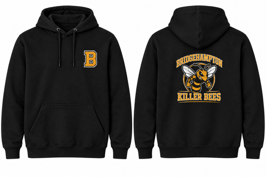 BRIDGEHAMPTON KILLER BEES black hoodie front and back