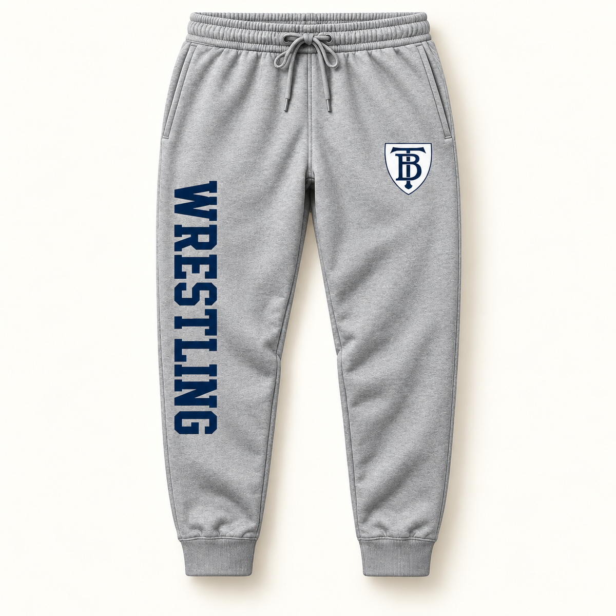Brooklyn Tech Wrestling Team Joggers | Heather Gray digital mockup