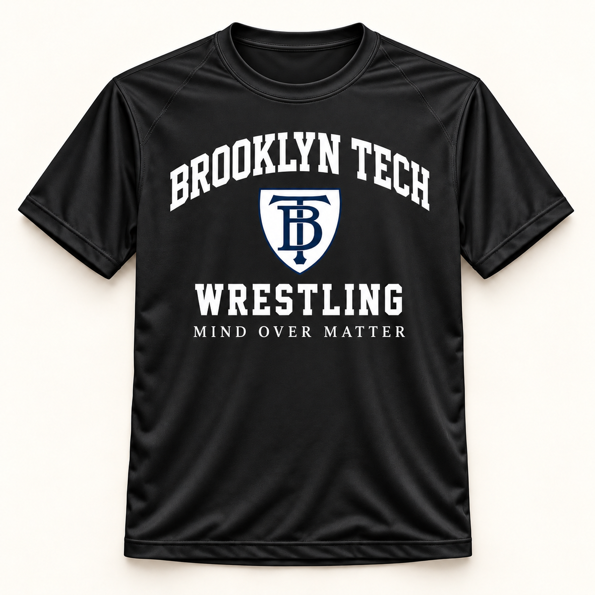 Brooklyn Tech Wrestling Performance Practice Tee | Black digital mockup