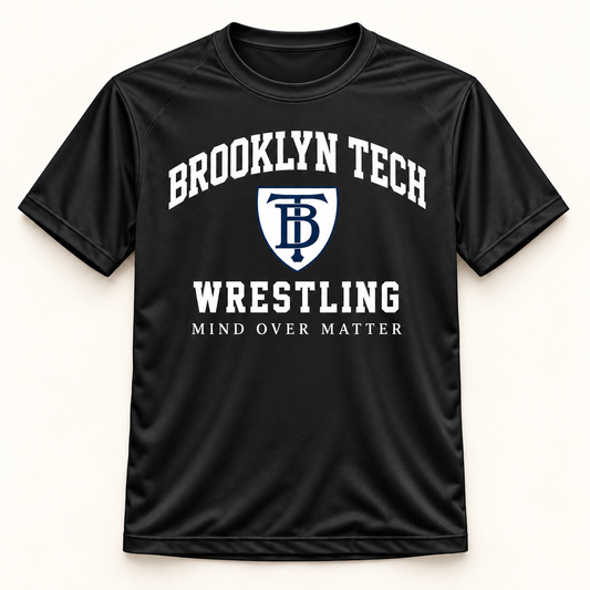 Brooklyn Tech Wrestling Performance Practice Tee | Black digital mockup