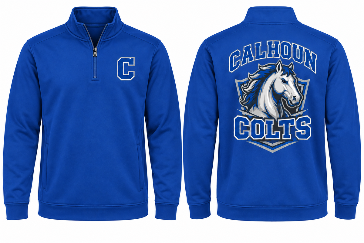Calhoun Varsity Quarter-Zip in Royal Blue