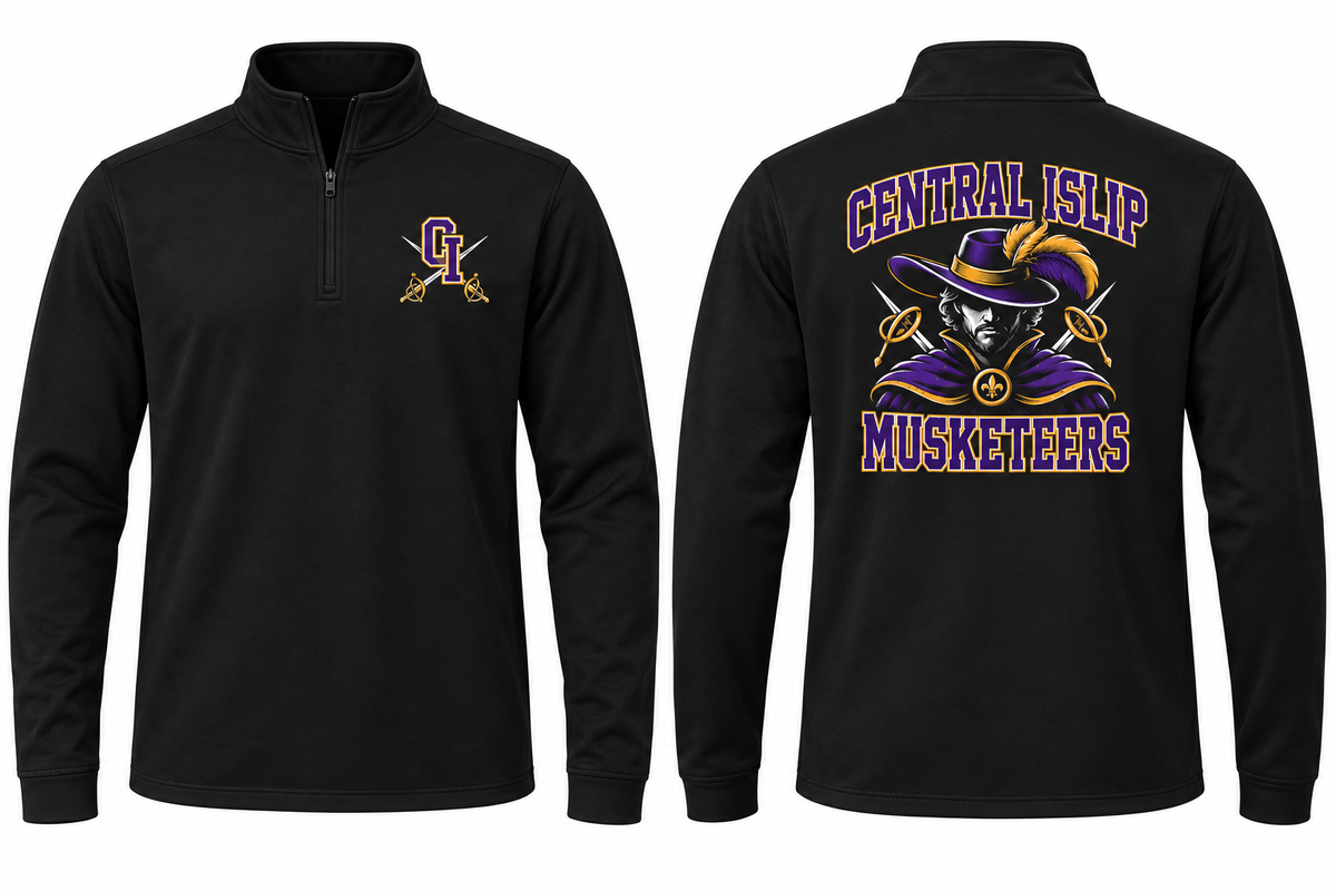 Central Islip Musketeers quarter front and back