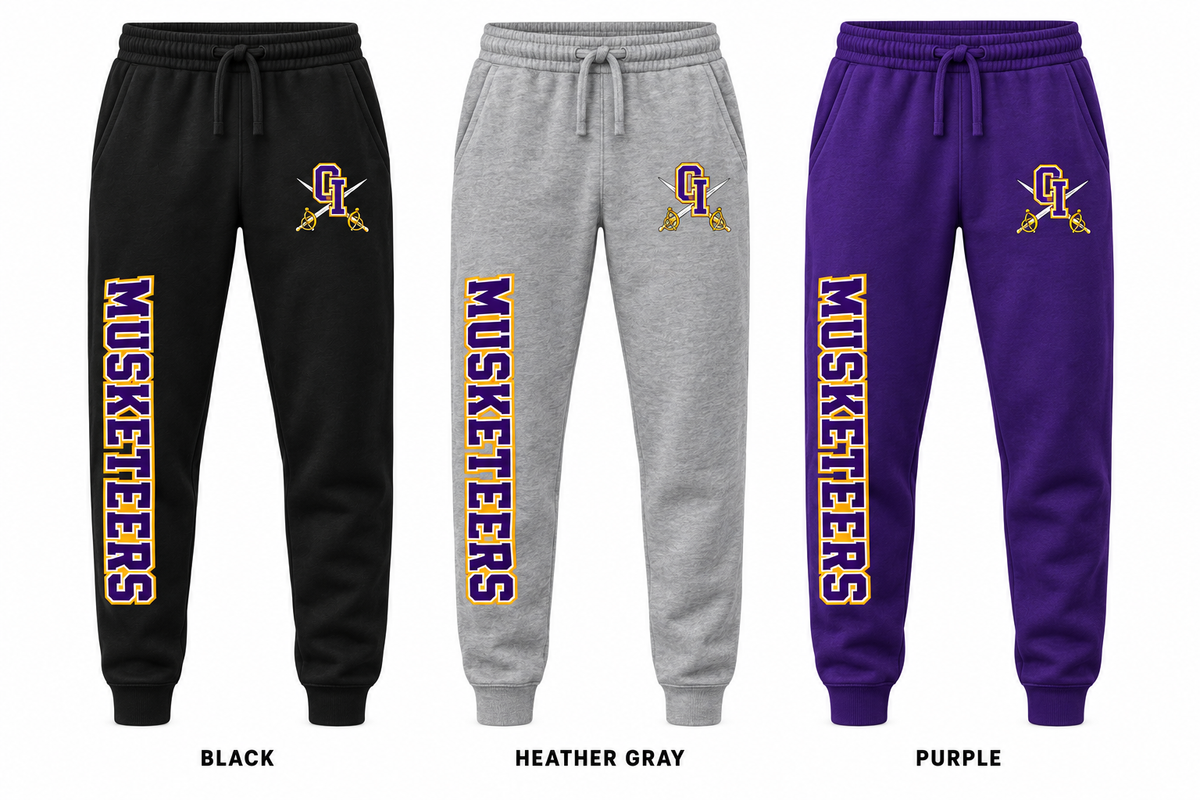 central islip varsity joggers in Black, Heather Gray and Purple