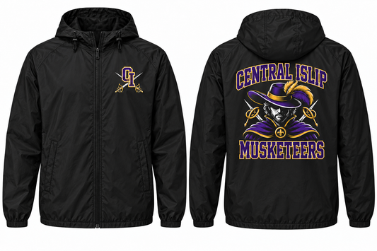 Central Islip Musketeers wind front and back