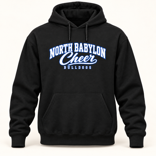 North Babylon Bulldogs Cheer adult black collegiate hoodie
