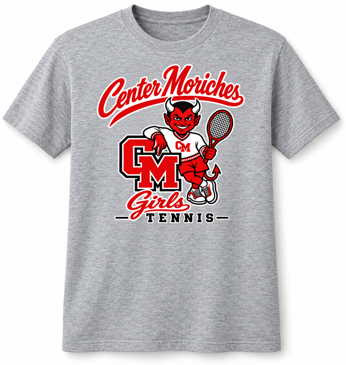 Retro Red Devil | Heather Gray