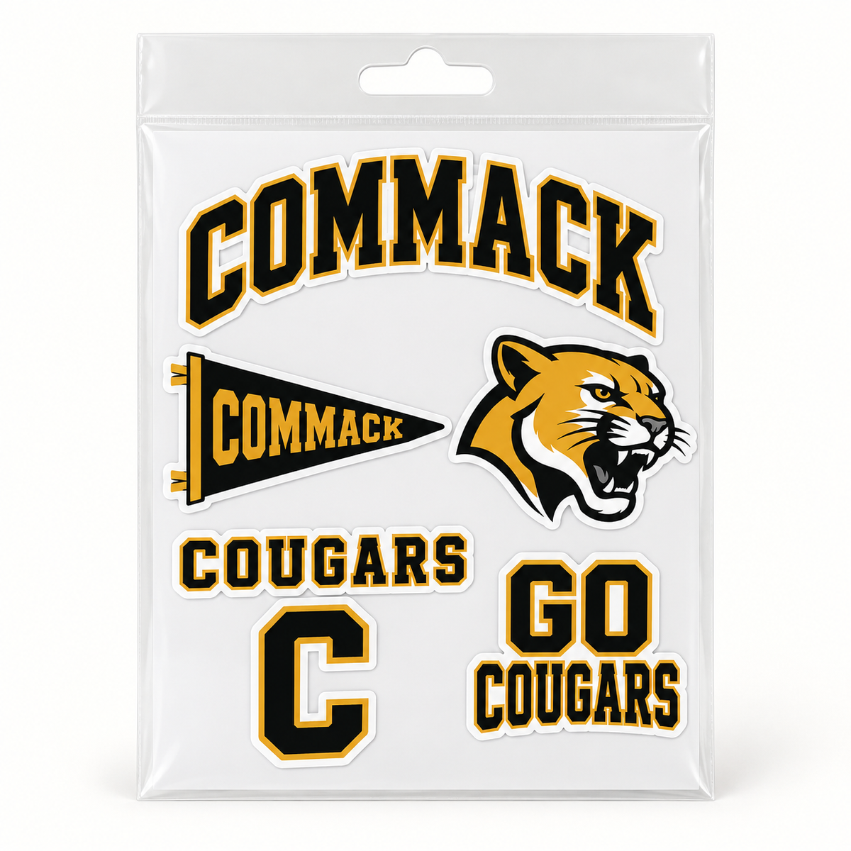 Commack Cougars Campus Six-Piece Spirit Sticker Pack