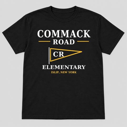 Black Commack Road Elementary Heritage Pennant Adult Tee