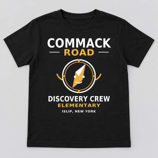 Black Commack Road Elementary Discovery Crew Youth Tee
