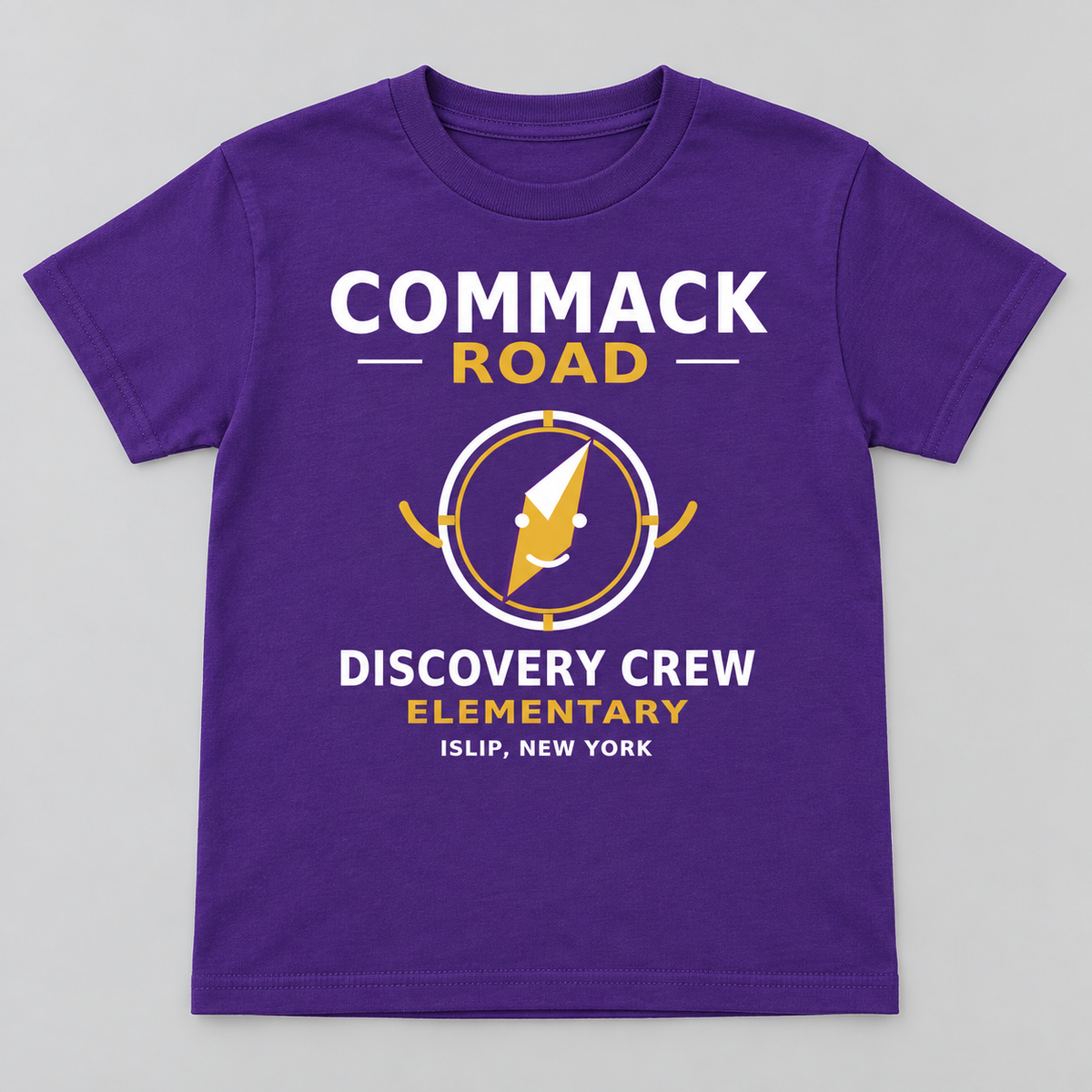 Purple Commack Road Elementary Discovery Crew Youth Tee