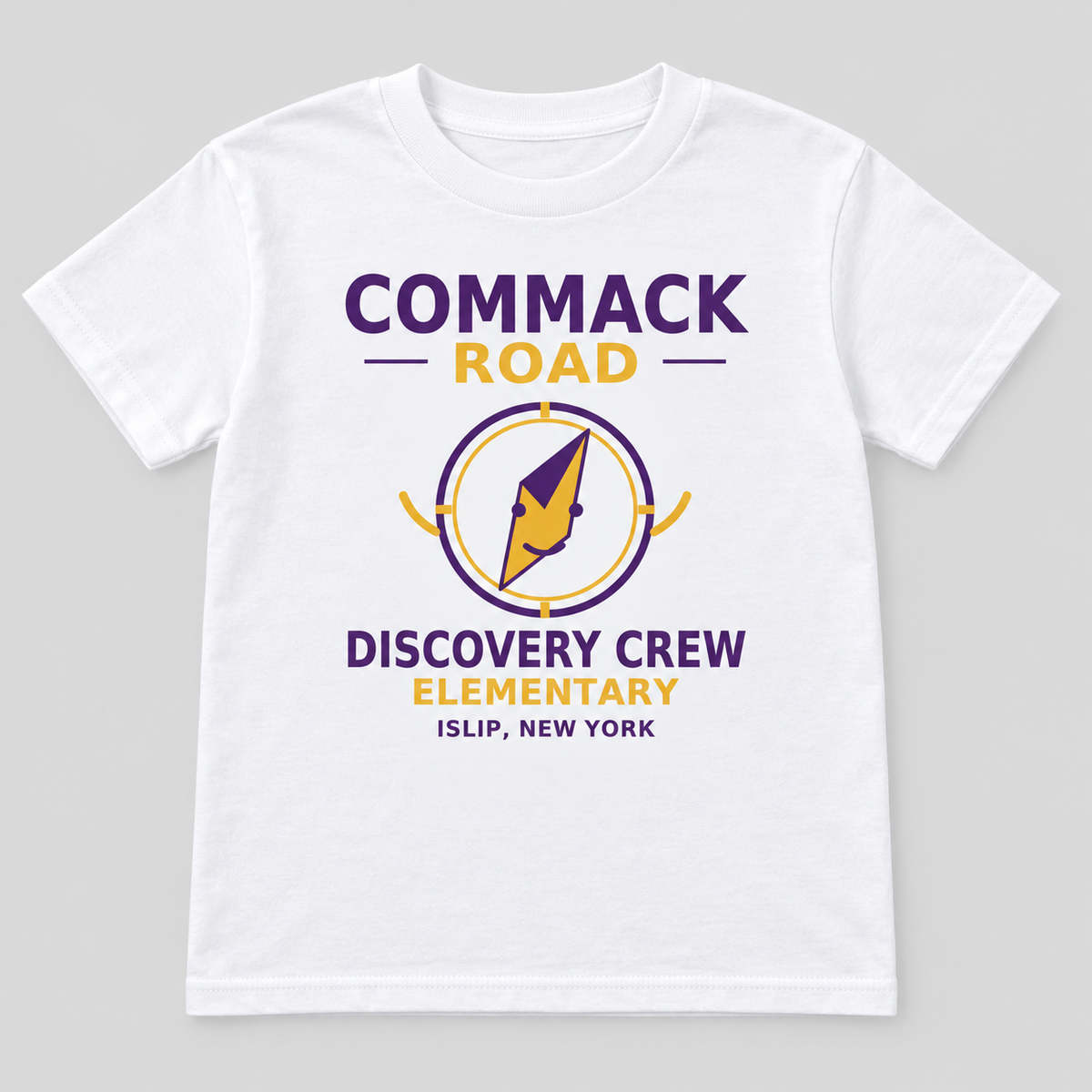 White Commack Road Elementary Discovery Crew Youth Tee