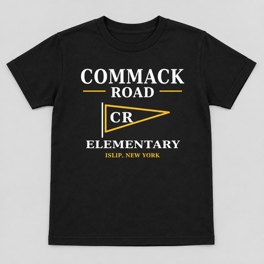Black Commack Road Elementary Heritage Pennant Youth Tee