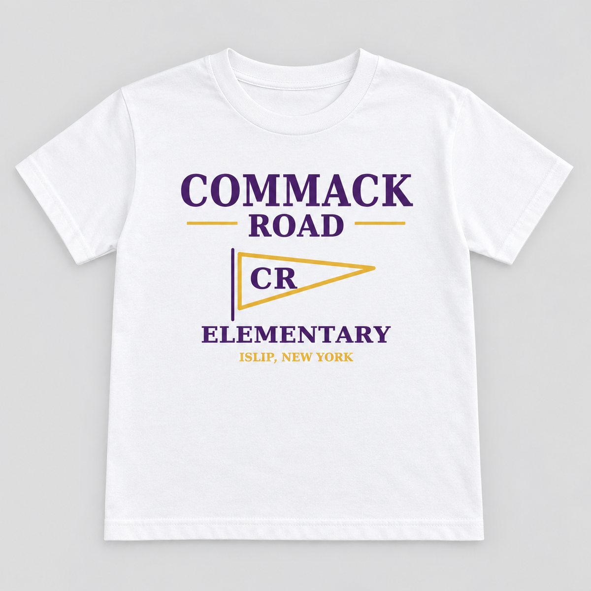 White Commack Road Elementary Heritage Pennant Youth Tee