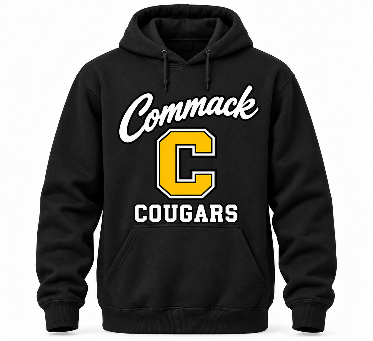 Commack Cougars Sideline Elite Adult Hoodie — Black