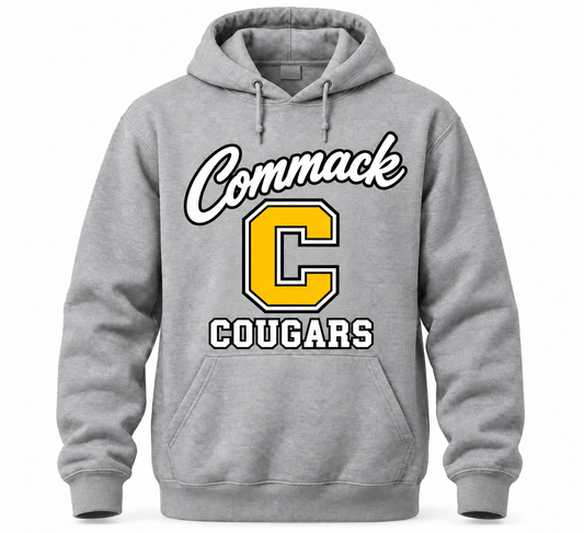 Commack Cougars Sideline Elite Adult Hoodie — Heather Gray