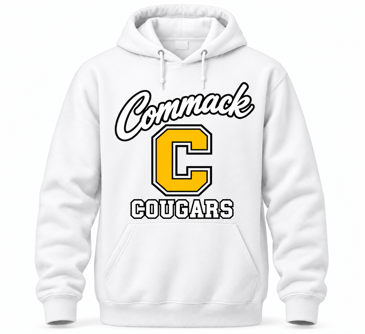 Commack Cougars Sideline Elite Adult Hoodie — White