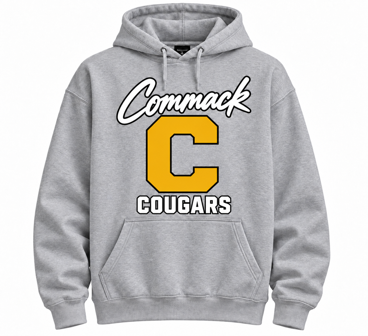 Commack Cougars Street Essentials Adult Hoodie — Heather Gray