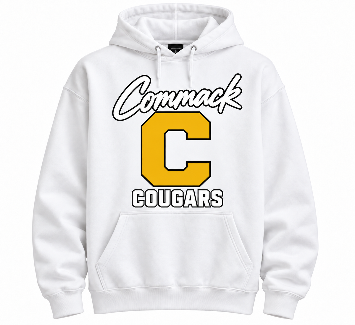 Commack Cougars Street Essentials Adult Hoodie — White