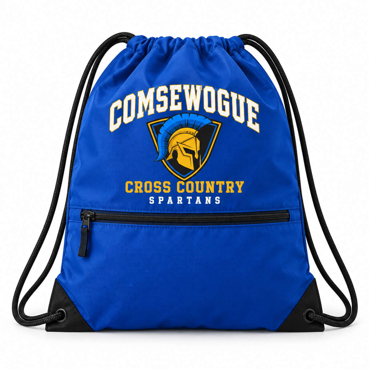 Royal Blue Comsewogue Spartans Cross Country Zip Drawstring Sport Bag