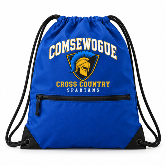 Royal Blue Comsewogue Spartans Cross Country Zip Drawstring Sport Bag