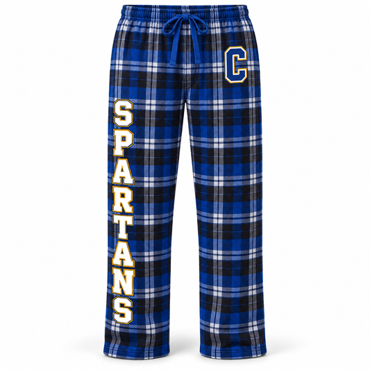 Deep Royal Plaid Comsewogue Spartans Cross Country Spartans Flannel Pajama Pants