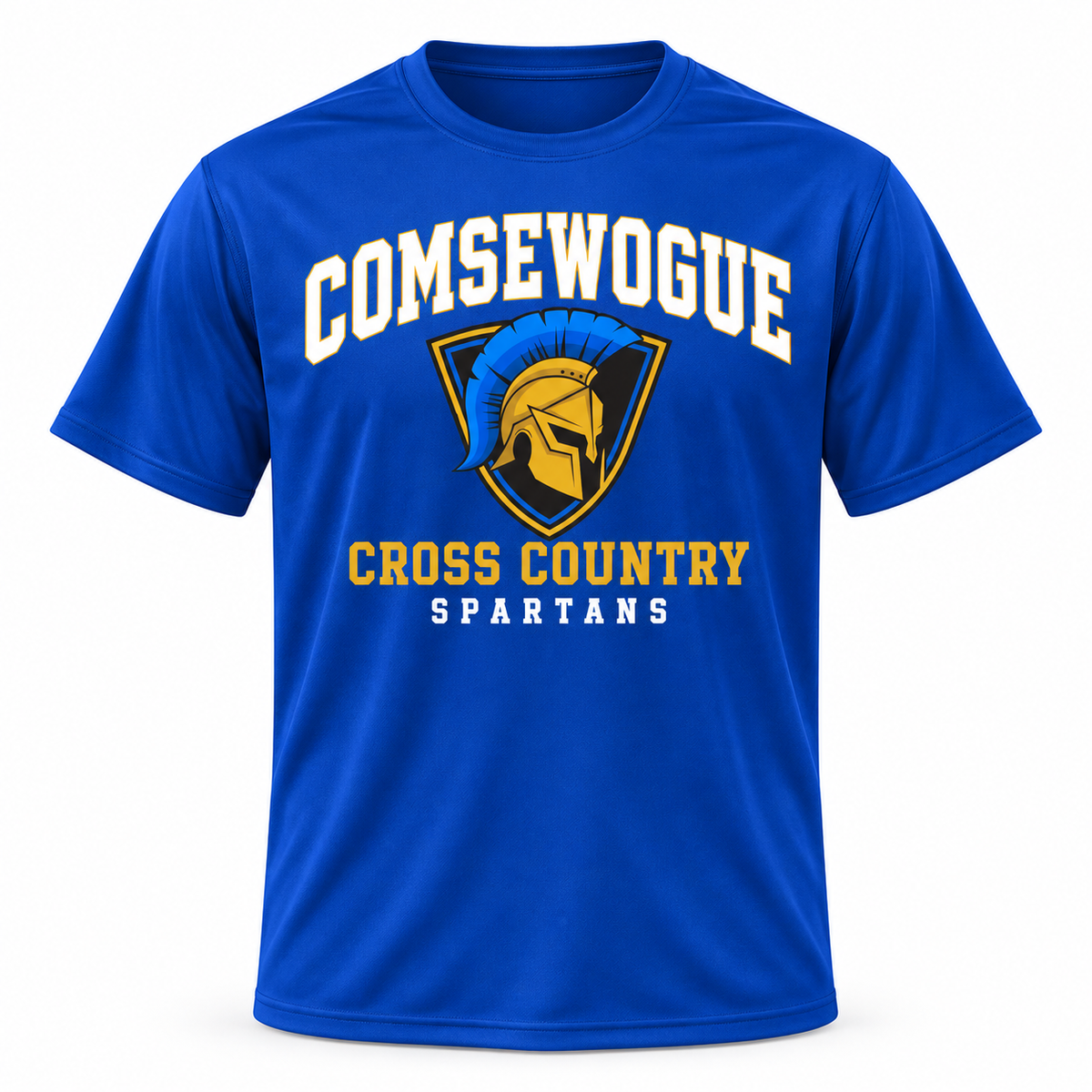 Royal Blue Comsewogue Spartans Cross Country Personalized Performance Tee