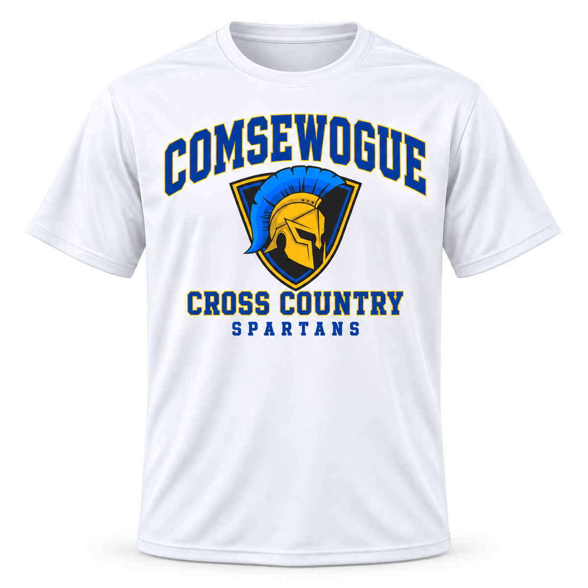 White Comsewogue Spartans Cross Country Personalized Performance Tee