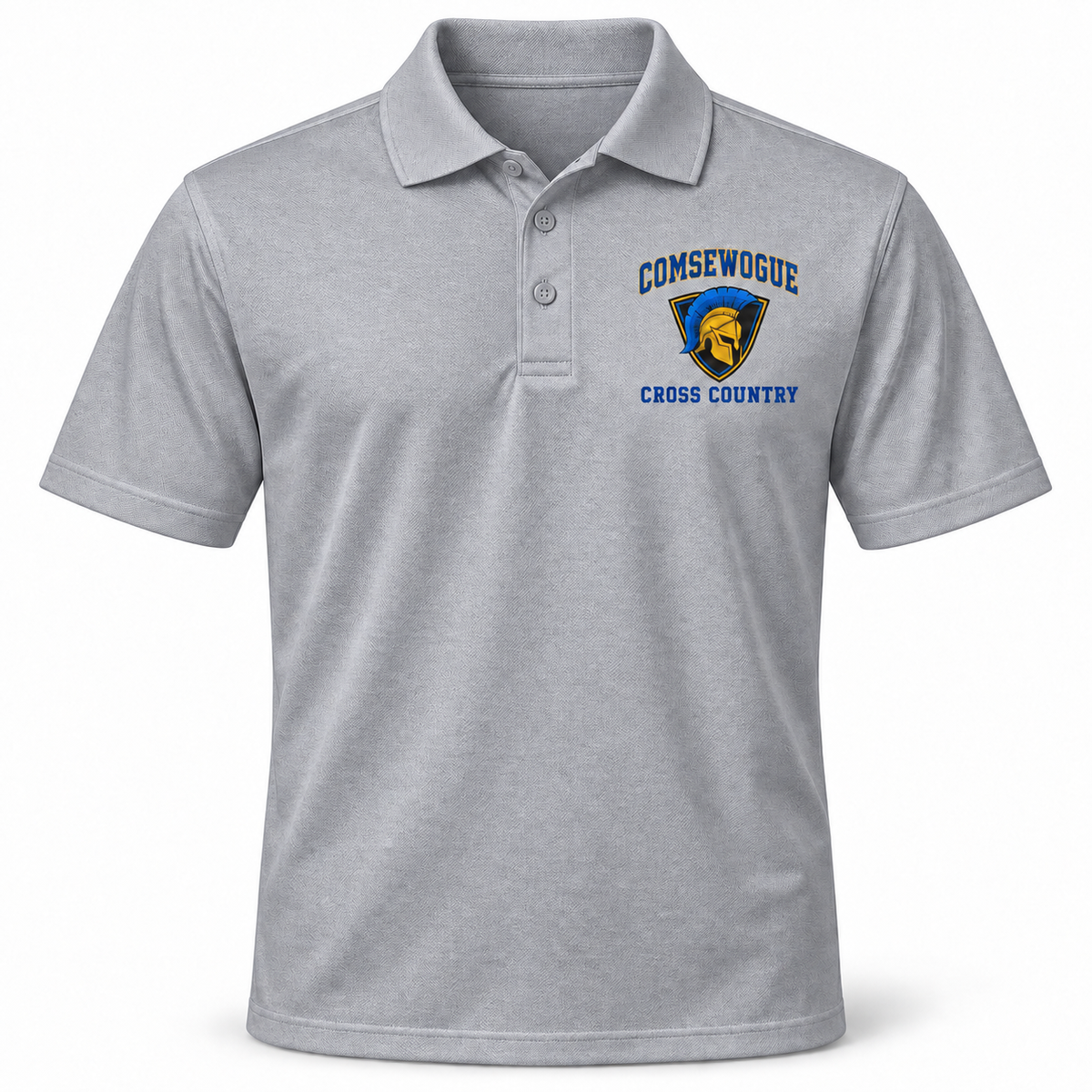 Gray Comsewogue Spartans Cross Country Performance Polo