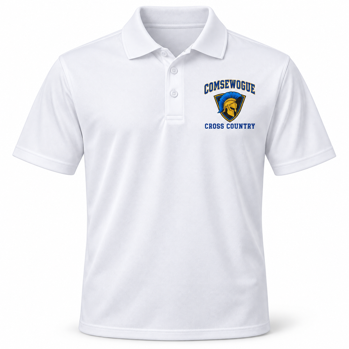 White Comsewogue Spartans Cross Country Performance Polo