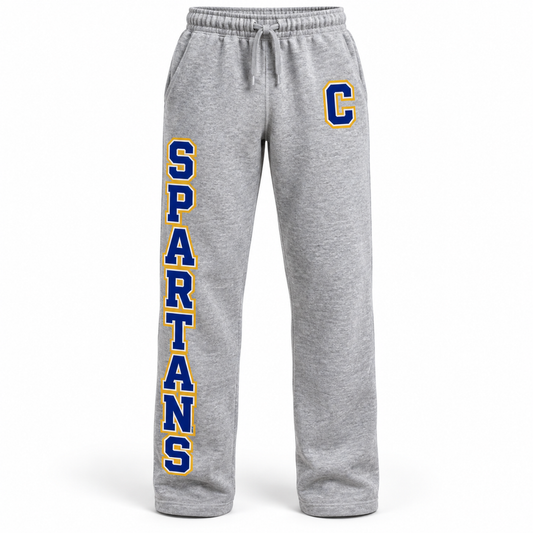 Heather Gray Comsewogue Spartans Cross Country Open-Hem Sweatpants