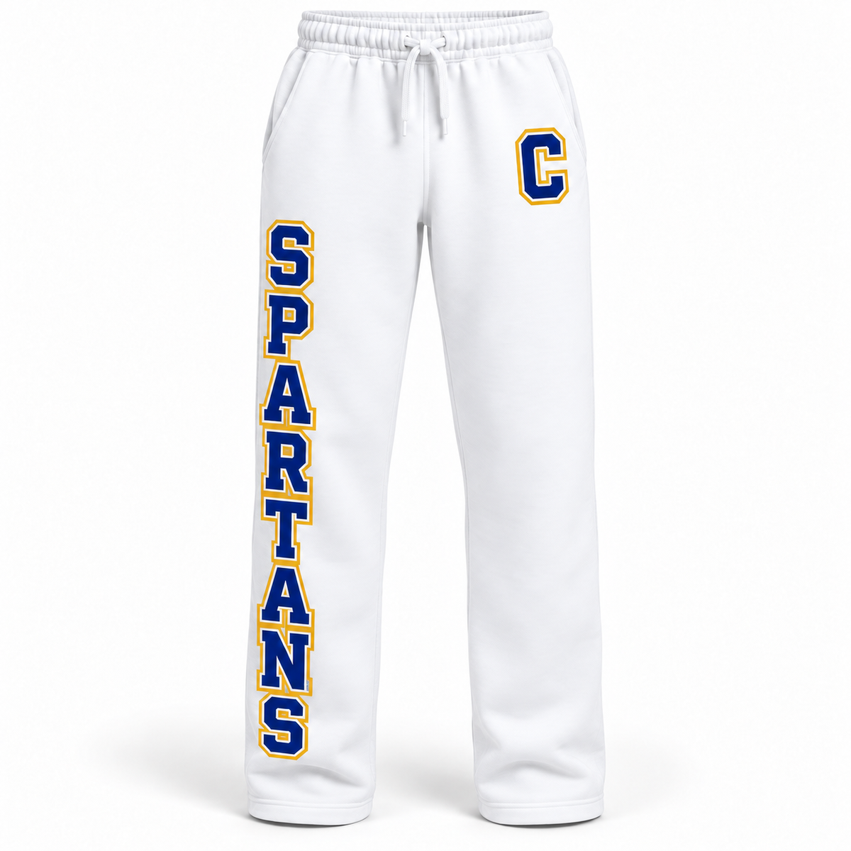 White Comsewogue Spartans Cross Country Open-Hem Sweatpants