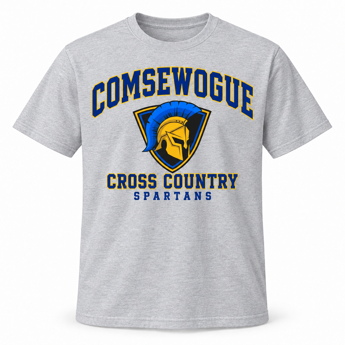 Heather Gray Comsewogue Spartans Cross Country Varsity Cotton Tee